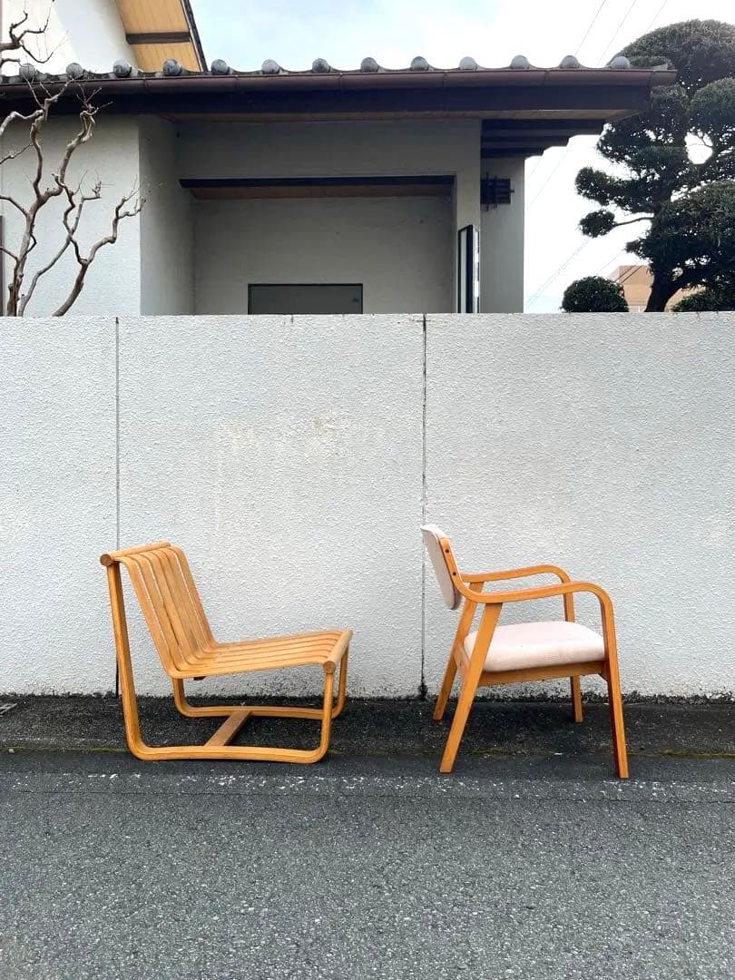 Kissing様リクエスト】114 天童木工 村松勝男 イージーチェア 2点