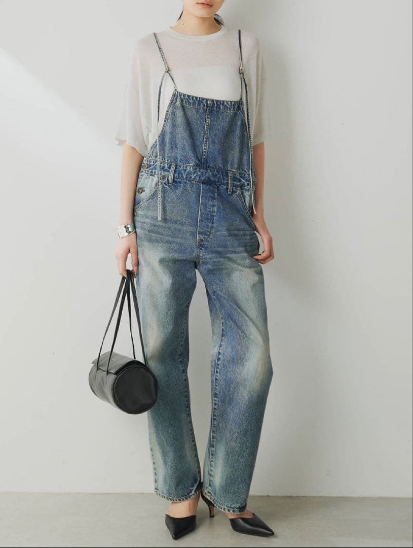 美品【Whim Gazette】デニムオールインワン2 38