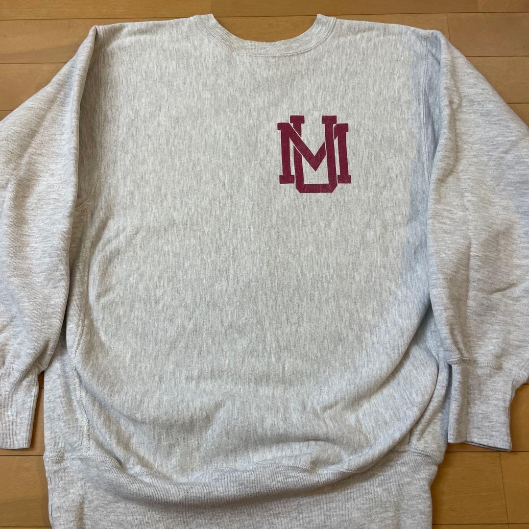 ゲ*ジ様 両面プリント マサチューセッツ チャンピオン リバースウィーブ スウェ 1980年代 Champion リバースウィーブ マサチューセッツ大学