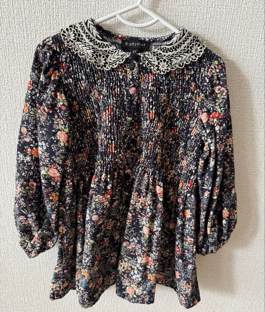 Bonjour diary 花柄ワンピース 6Y - メルカリ