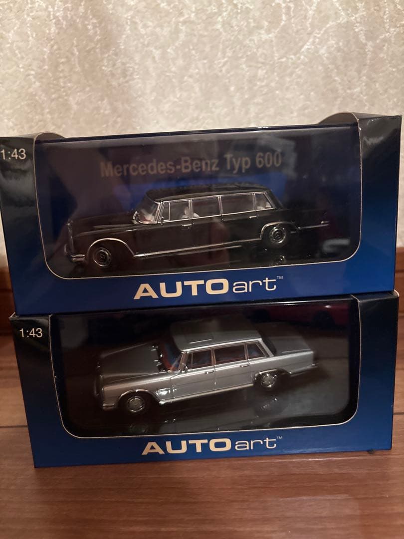 AUTOart メルセデスベンツ Typ600 1/43 ブラック シルバー2台 AUTOart メルセデスベンツ Typ600 1/43 ブラック シルバー2台 AUTOart