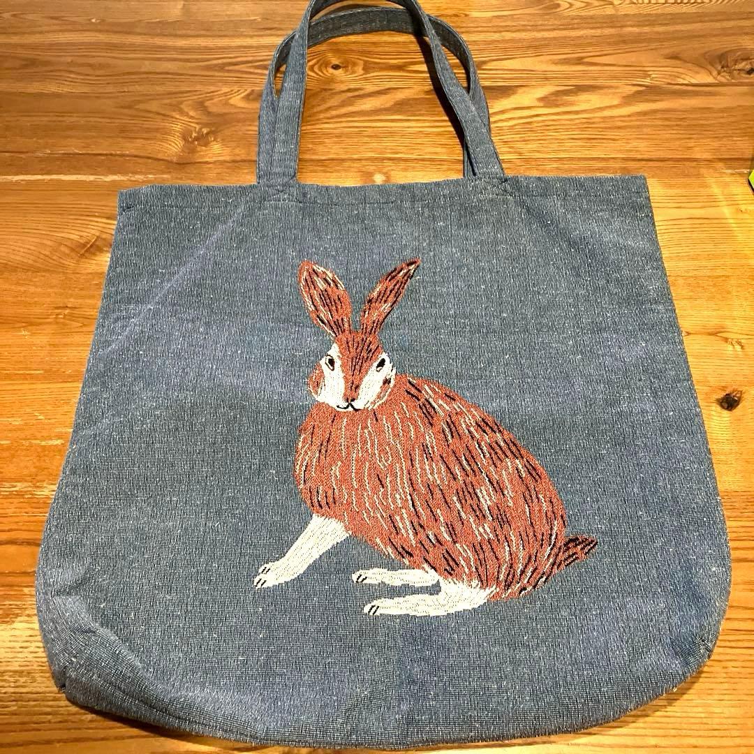 m.m ウサギ刺繍 トートバッグ - メルカリ