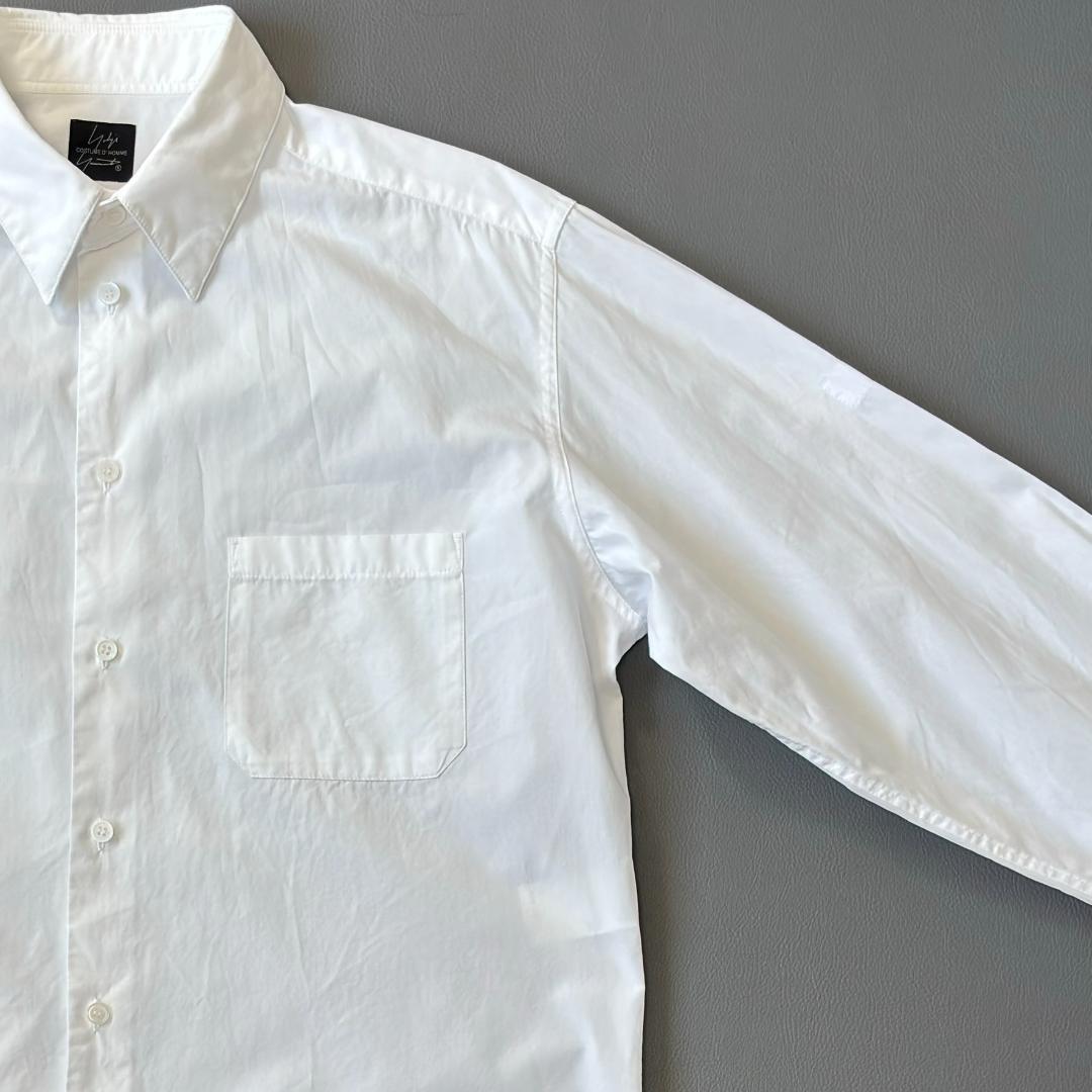 ヨウジヤマモトコスチュームドオム 長袖シャツ 台衿シャツ 白 サイズ3