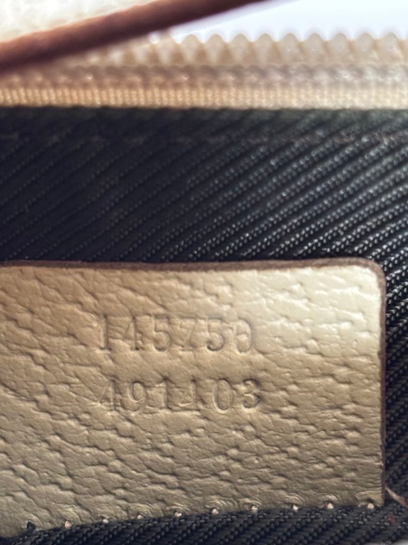 GUCCI ベージュ GGキャンバス ハンドバッグ ビンテージ 145750 - メルカリ