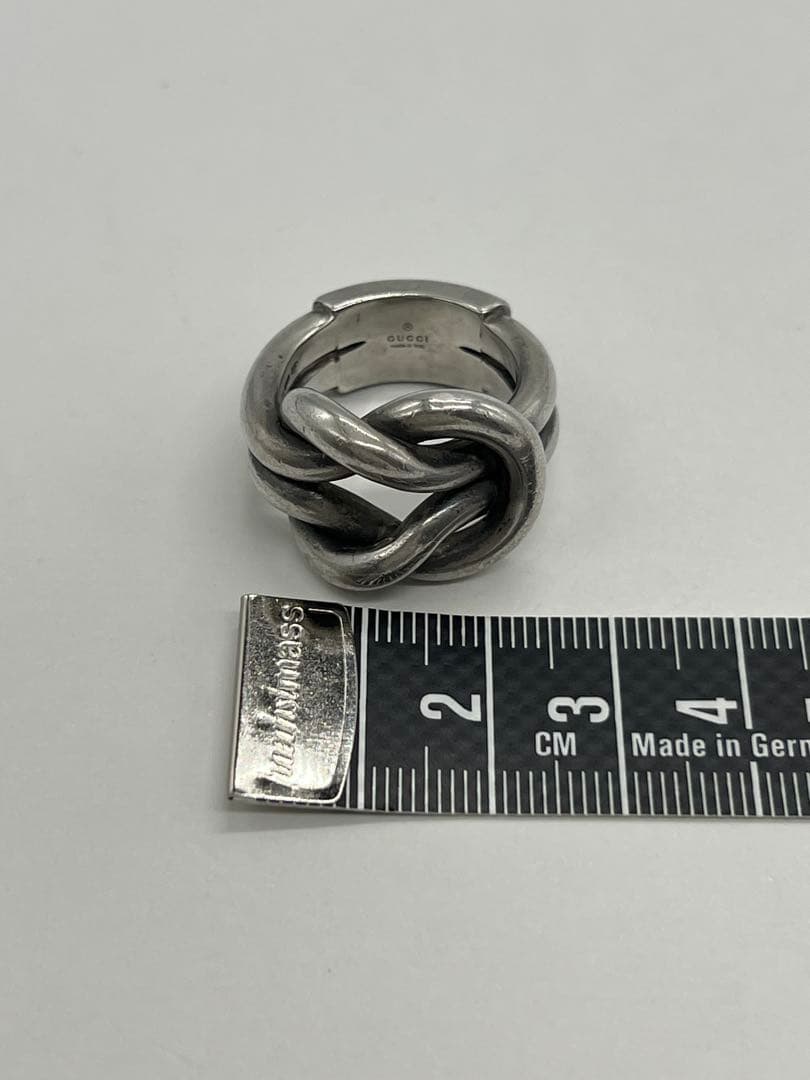 ぶたっこ様専用 グッチ GUCCI ノット リング 表記サイズ19 SV925