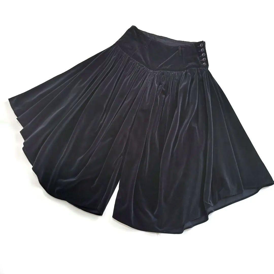 KAPITAL キャピタル ベロア生地 ガウチョパンツ ワイドパンツ 変形 S ベロアパンツ レディース ズボン 春秋冬 パンツ リラックスパンツ