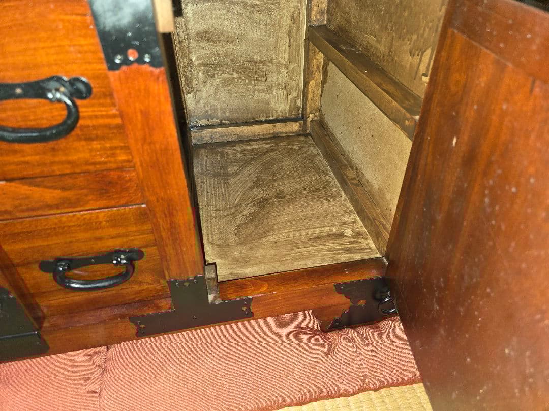 キャスター付き 箪笥 船箪笥 タンス　木製家具 収納家具 キャビネット