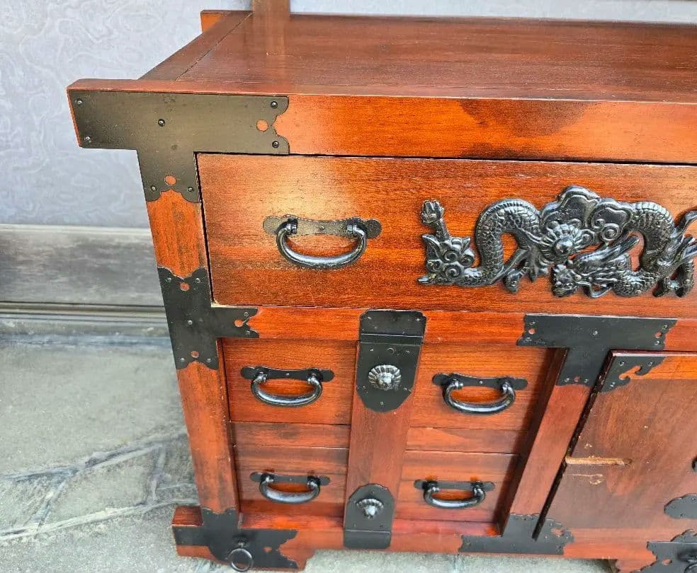 キャスター付き 箪笥 船箪笥 タンス　木製家具 収納家具 キャビネット