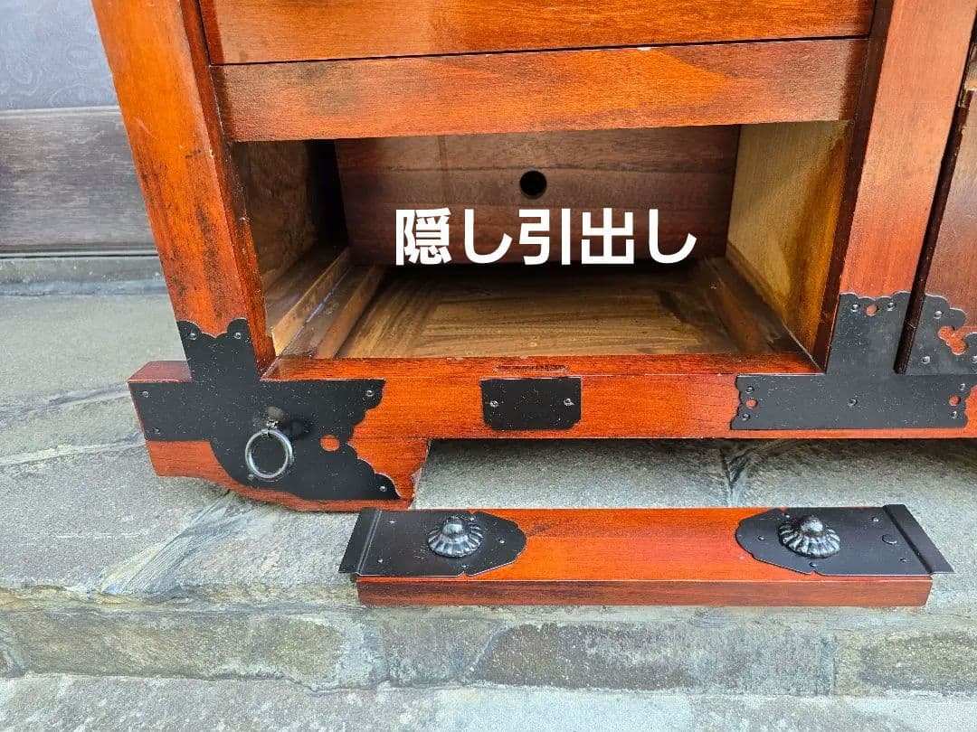 キャスター付き 箪笥 船箪笥 タンス　木製家具 収納家具 キャビネット