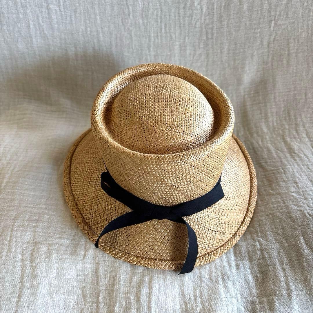 ベルレッタ　BERRETTA 麦わら帽子 ストローハット リボン