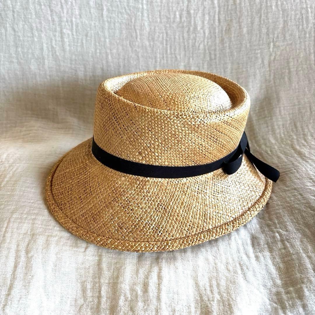 ベルレッタ　BERRETTA 麦わら帽子 ストローハット リボン