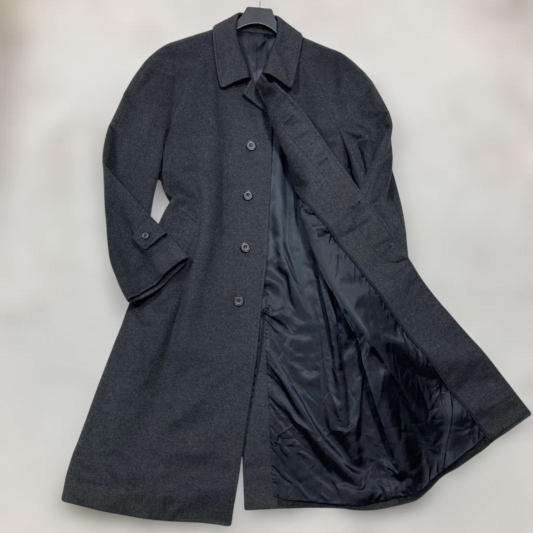 未使用級 ジャンルイシェレル ステンカラーコート カシミヤ100 マキシ