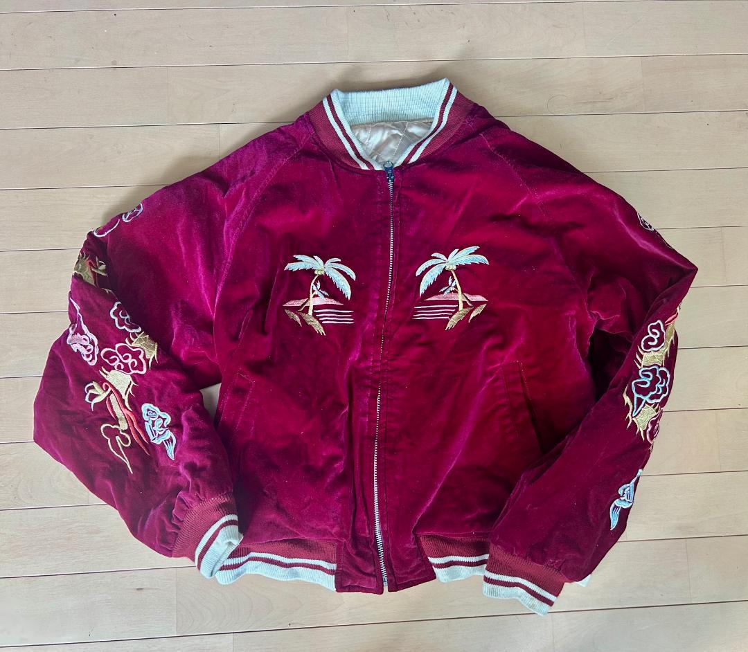 NEYRIES vintage 別珍 刺繍 琉球スカジャン OKINAWA