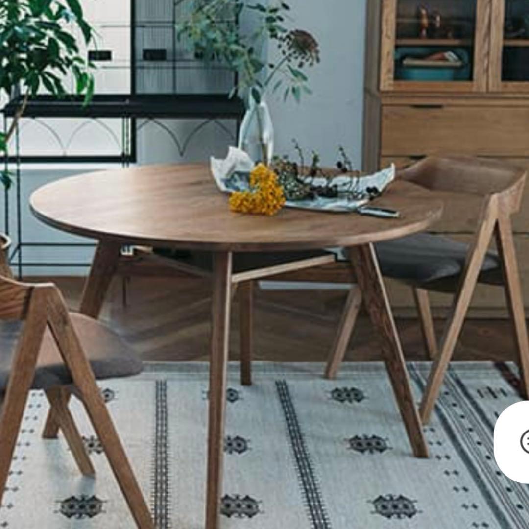 unico(ウニコ) ダイニングテーブル ADDAY(アディ) Φ1100 - メルカリ