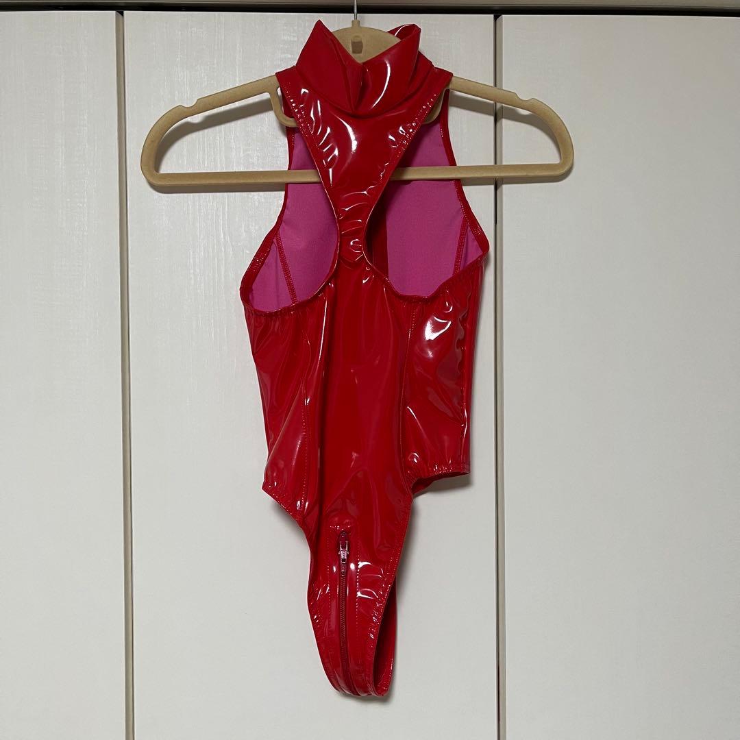 エナメル オープンバスト アフィックスパラパラ レッド プレイスーツ