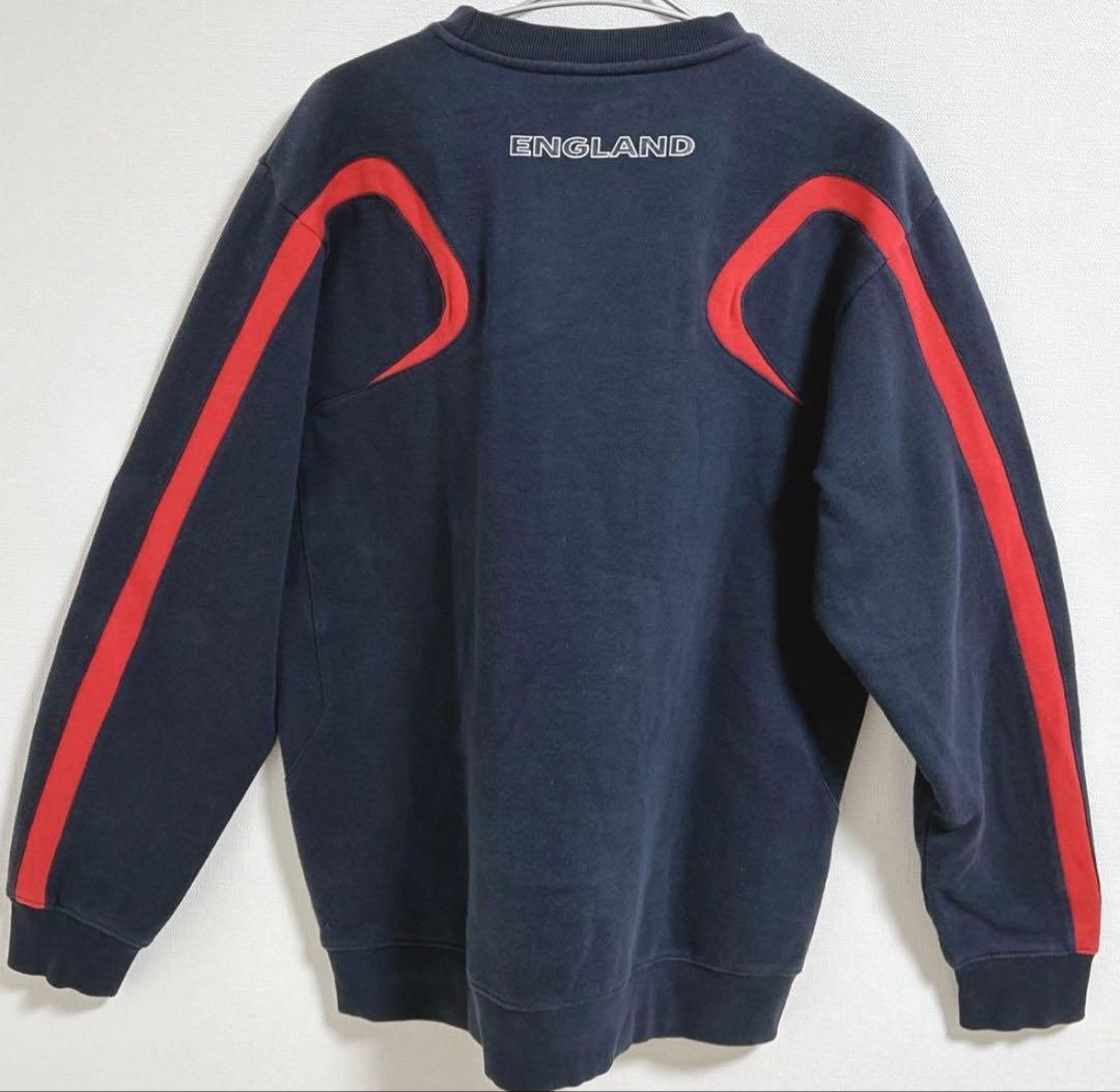 激レア 90s イングランド アンブロ umbro 刺繍ロゴ スウェット 紺 赤