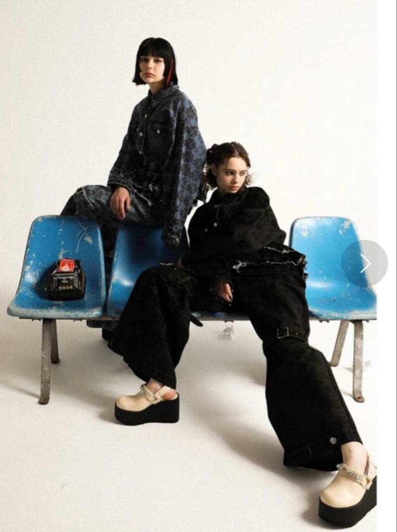 新品】PAMEO POSE クローバーデニムパンツ ブラック M y2k - メルカリ