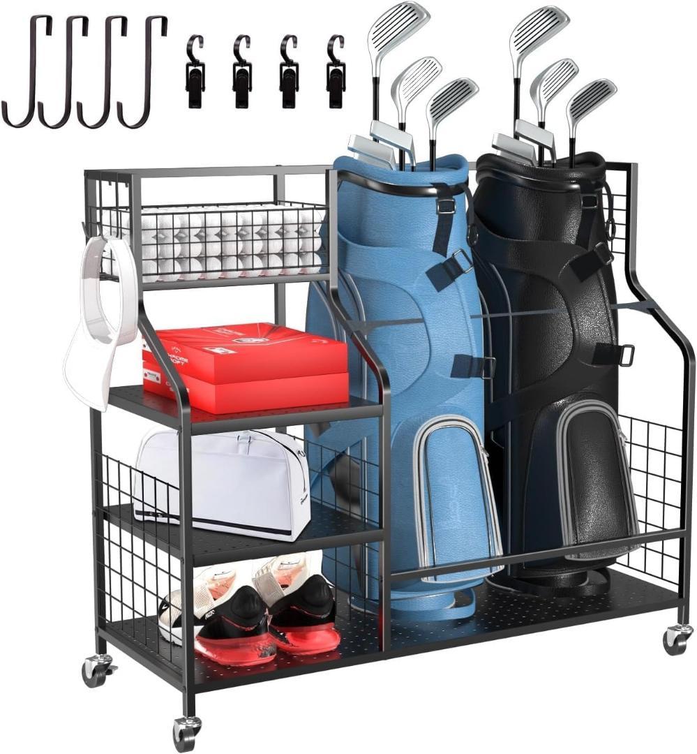 ゴルフ収納ラック ゴルフバッグオーガナイザー ガレージ用 Amazon.co.jp: Lauren&Harold (ローレン&ハロルド) ゴルフバッグ