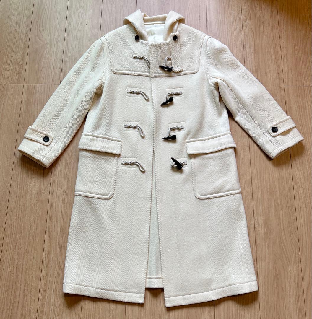 【美品】23区 ヘリンボーン ダッフルコート　アイボリー Mサイズ セール】 ヘリンボーン ダッフルコート （ダッフルコート）｜23区