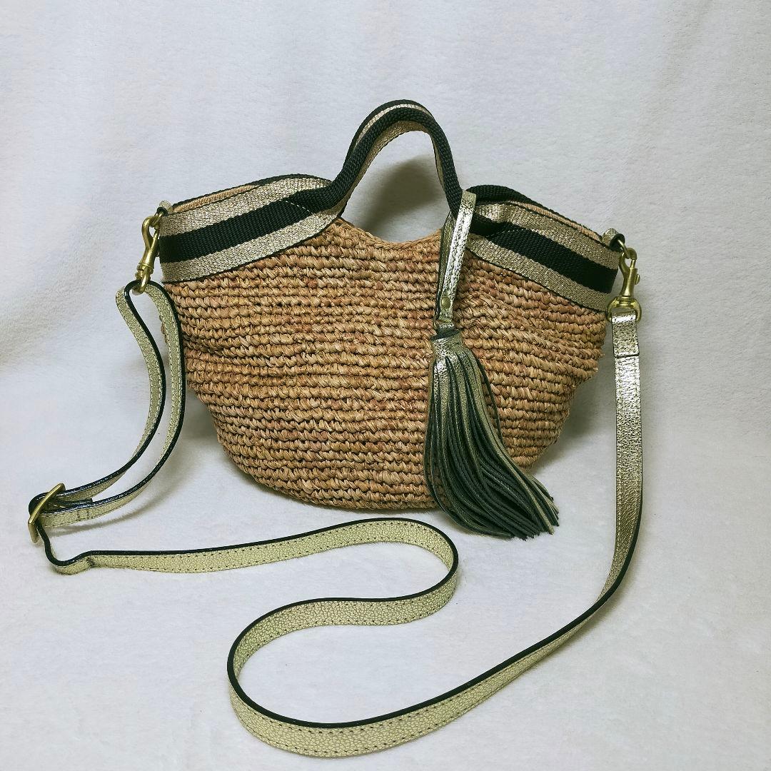 VIOLAd'ORO ヴィオラドーロ カゴバッグ ショルダー 2way タッセル VIOLAd'ORO（ヴィオラドーロ） かごバッグ 2WAY ショルダー SANDRO