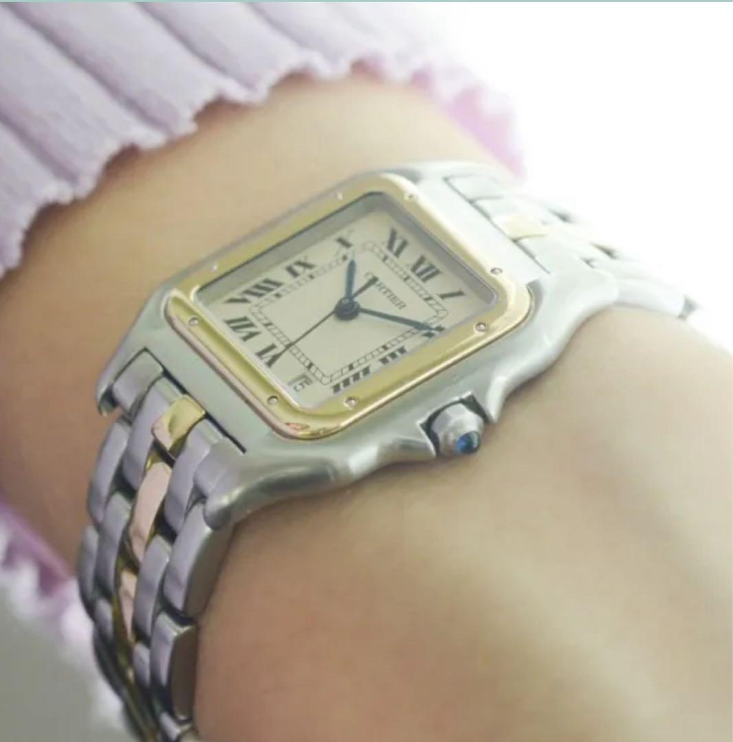 【美品】Cartier カルティエ パンテールMMデイト 1ロウ クォーツ