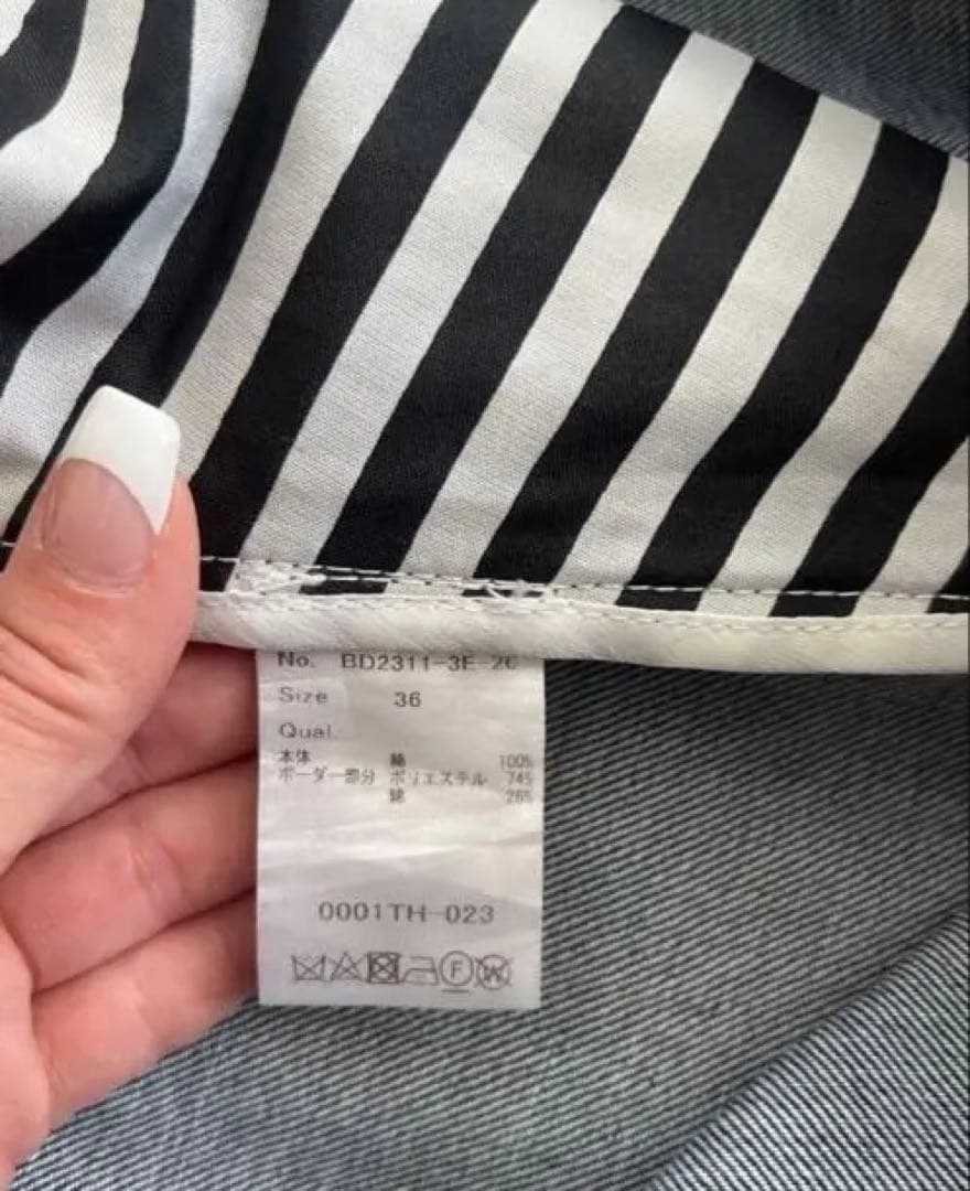 デニムノースリーブワンピース