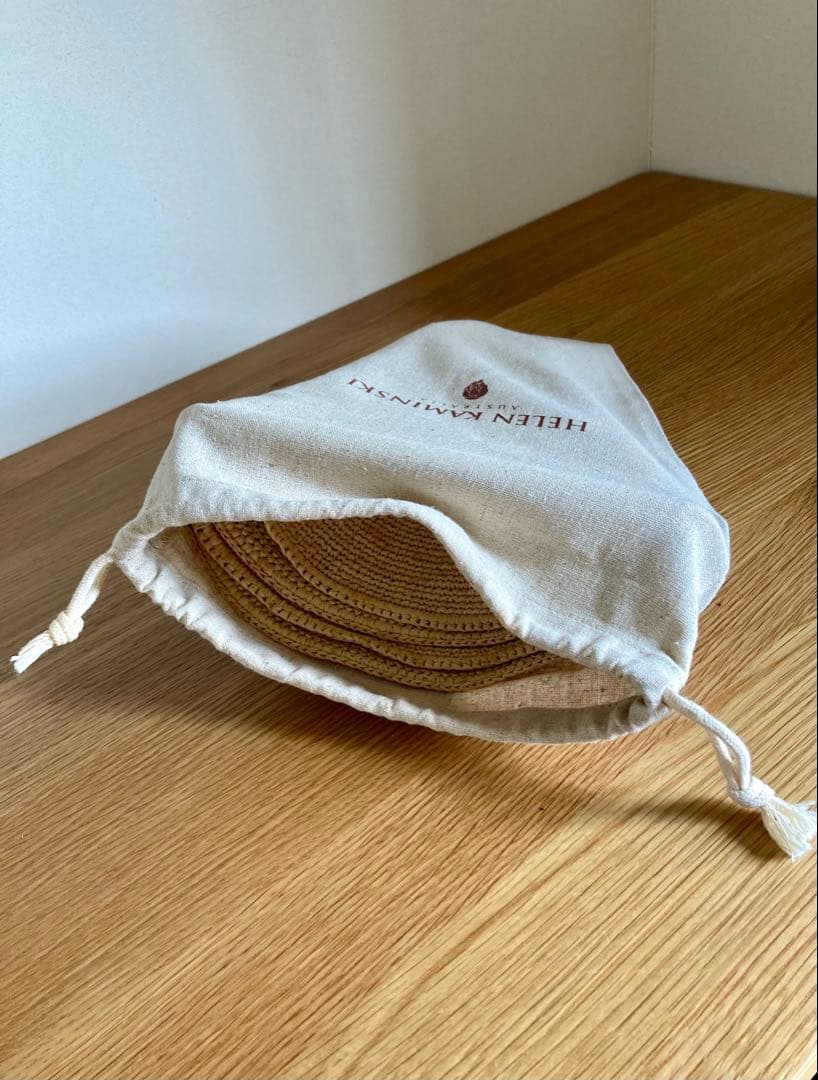 ヘレンカミンスキー　ラフィアハット ワイヤー入り　ナチュラル　収納袋あり