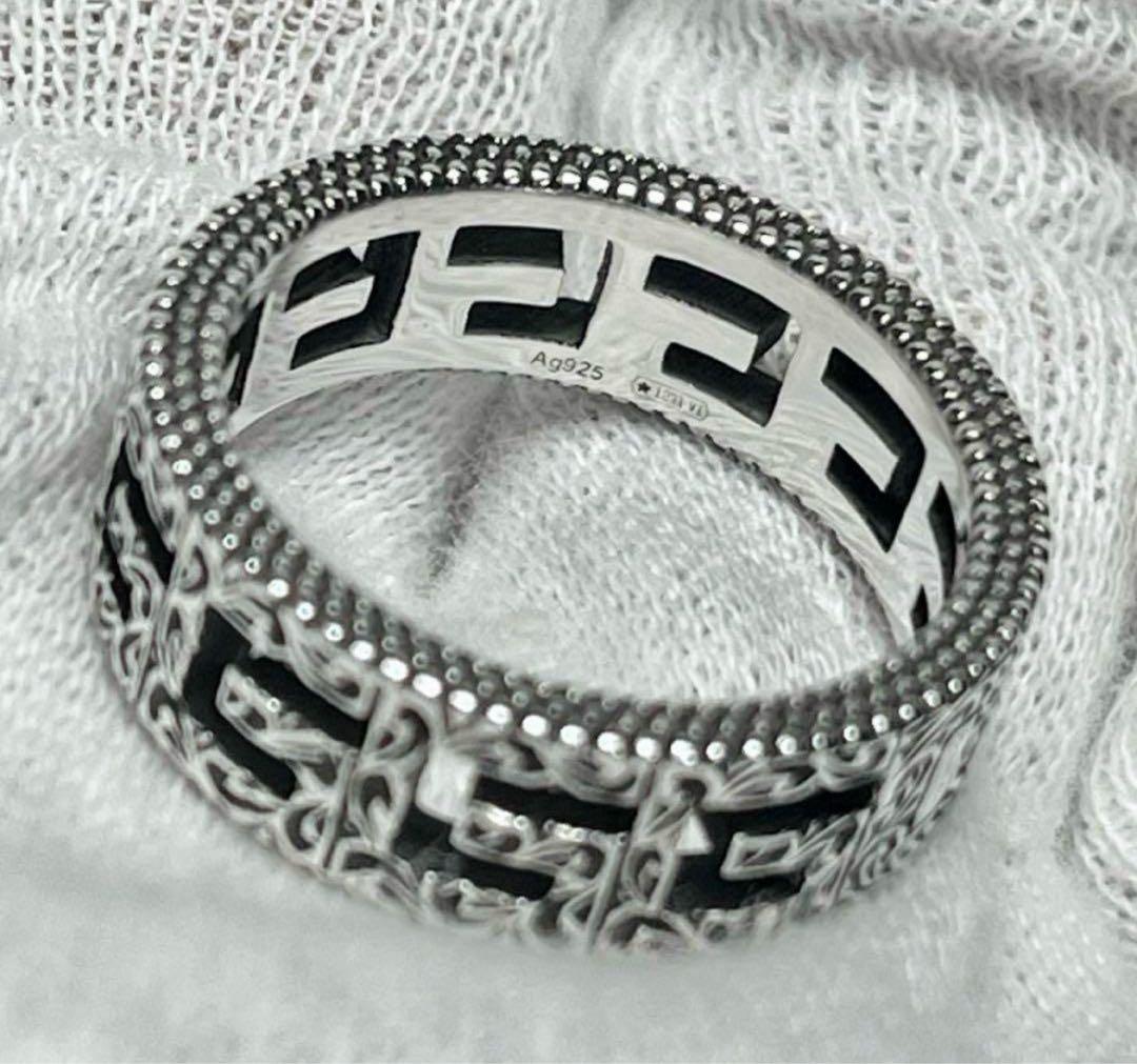 極美品‼️GUCCI 指輪 燻‼️スクエアGリング 14号