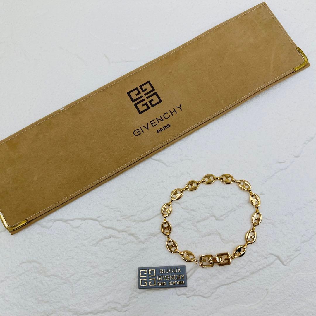 GIVENCHY ジバンシー ヴィンテージ Gロゴ ブレスレット ゴールドメッキ