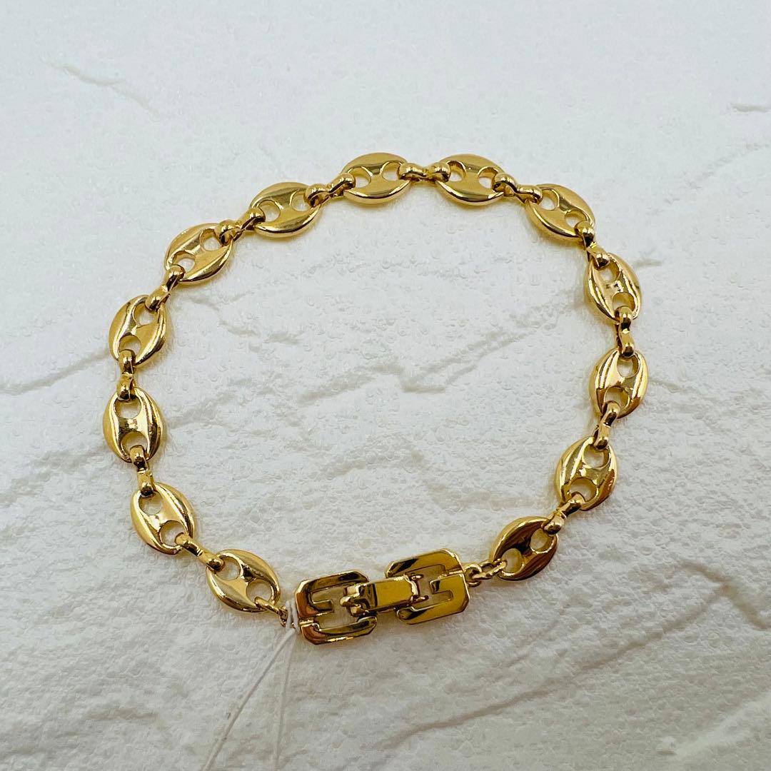 GIVENCHY ジバンシー ヴィンテージ Gロゴ ブレスレット ゴールドメッキ