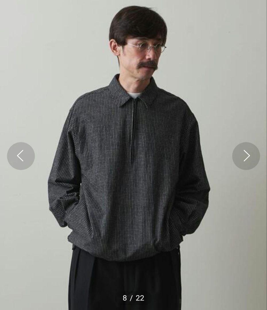 美品★スティーブンアラン　グラフチェック　ジッププルオーバーシャツ　2.2万　M STEVEN ALAN（スティーブンアラン） シャツ チェック ジップ プル