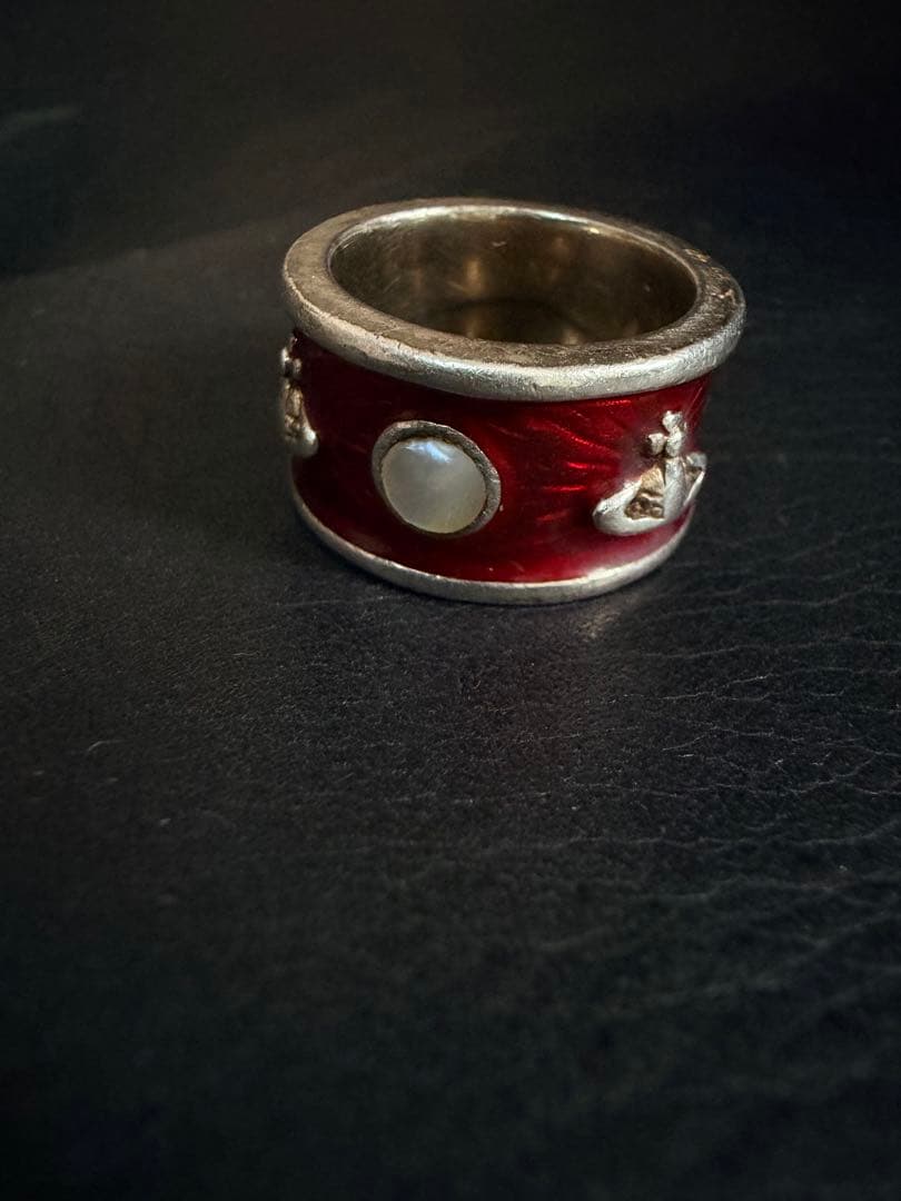 ヴィヴィアンウエストウッド オーブリング レッド M エナメル