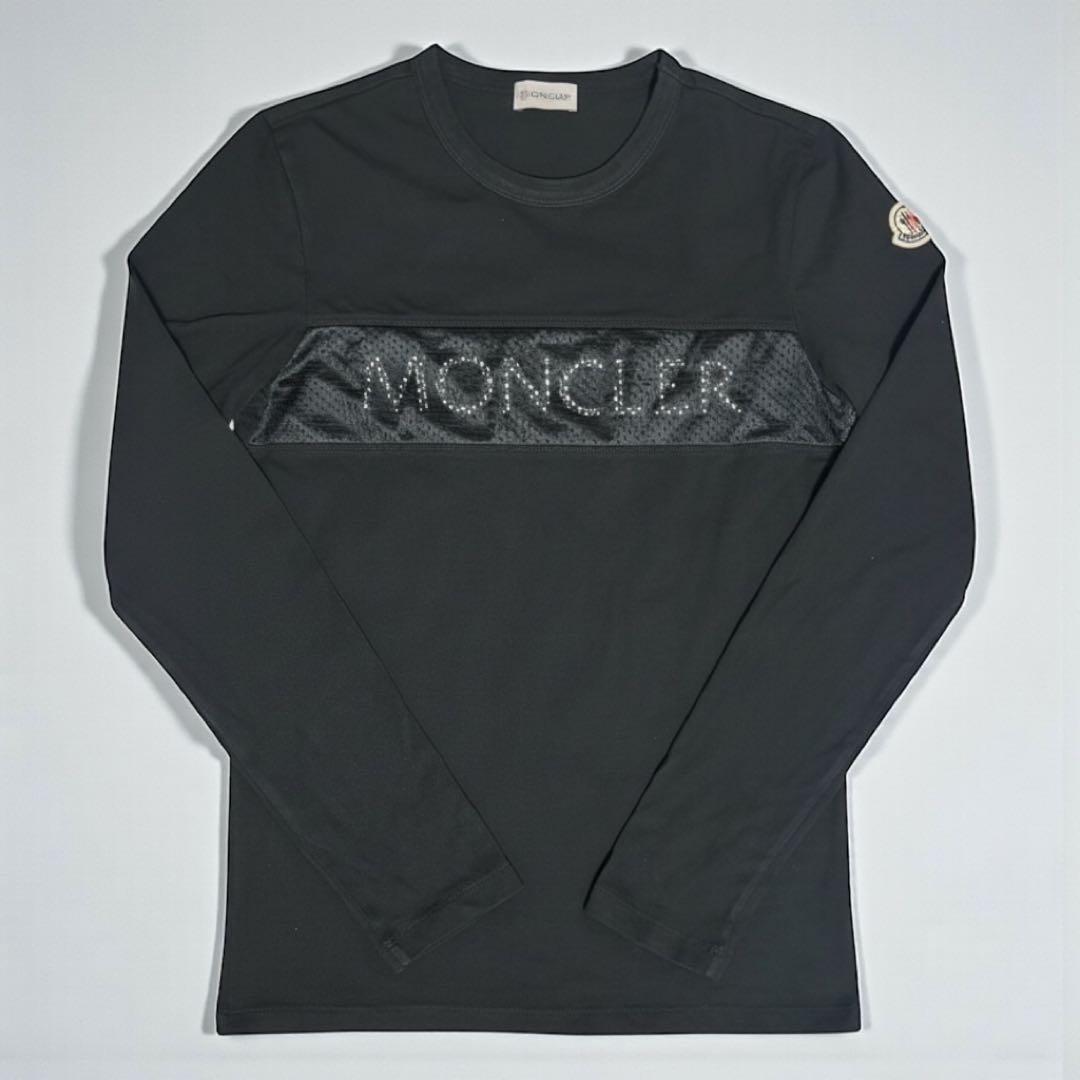 モンクレール ロゴ メッシュ 切替 Tシャツ 長袖 ロンT MONCLER