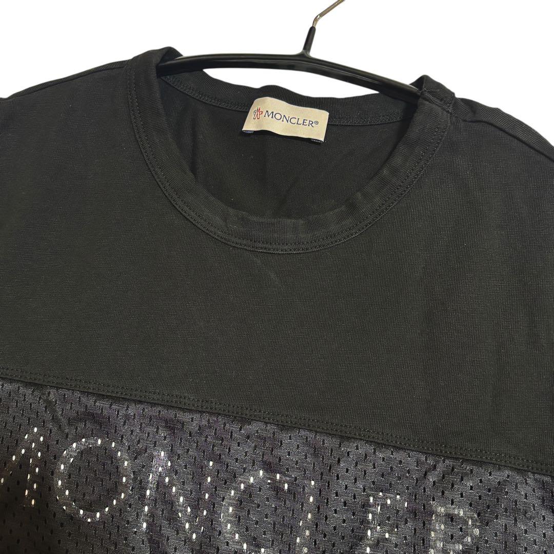 モンクレール ロゴ メッシュ 切替 Tシャツ 長袖 ロンT MONCLER