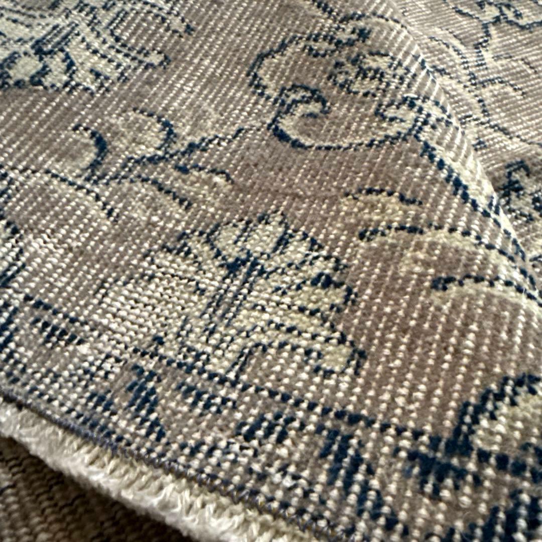 超大判162×282レアボタニカル紋章 グレージュ　トルコヴィンテージラグ