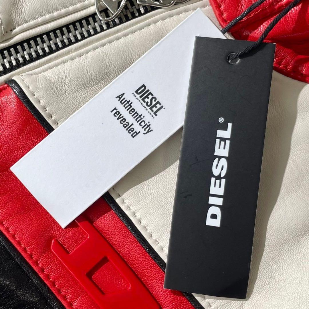 未使用 定価22万 ディーゼル Dロゴ ライダース レザージャケット