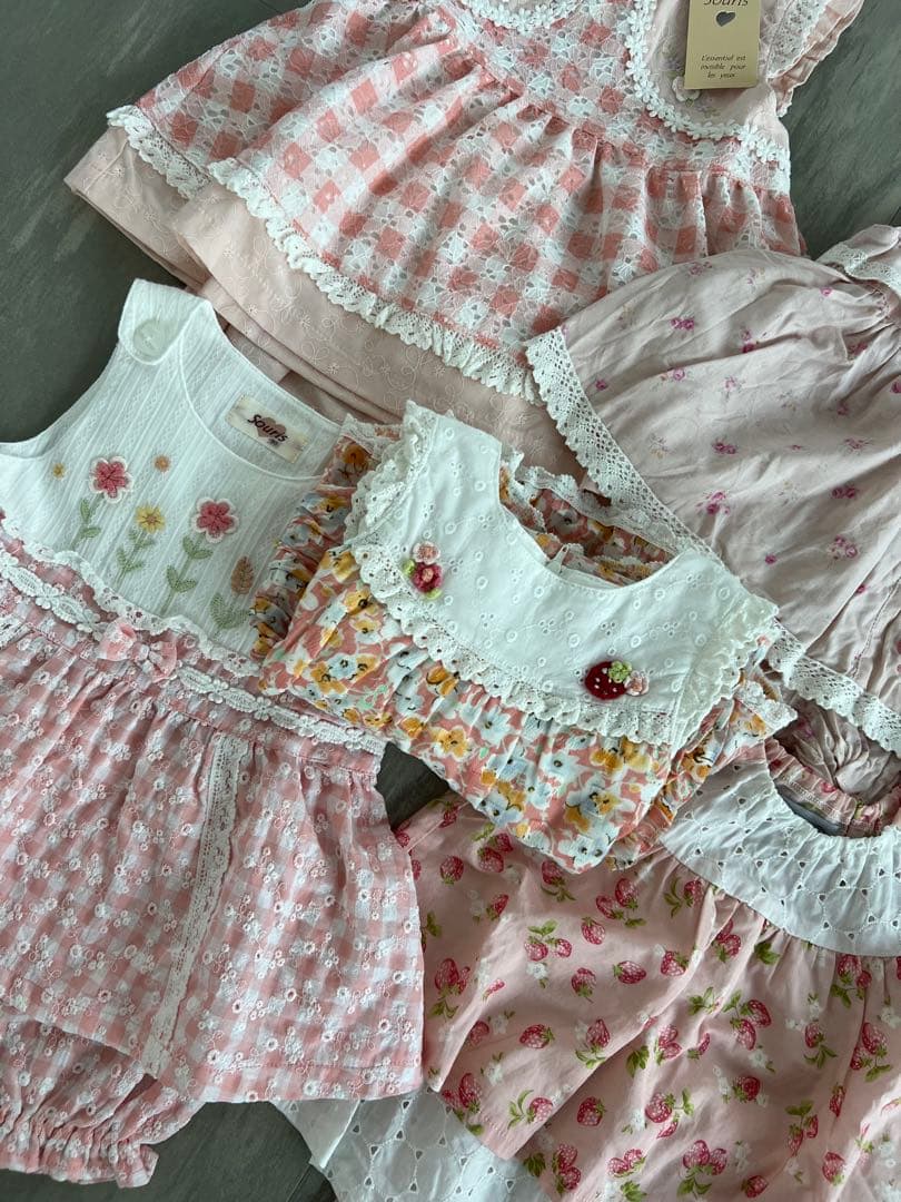 新品含 Souris スーリー 春夏 ミルキースーツ ピンク まとめ売り 80