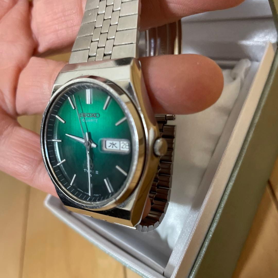 SEIKO グリーン文字盤 クォーツ腕時計TYPE2 K107222386 - 時計