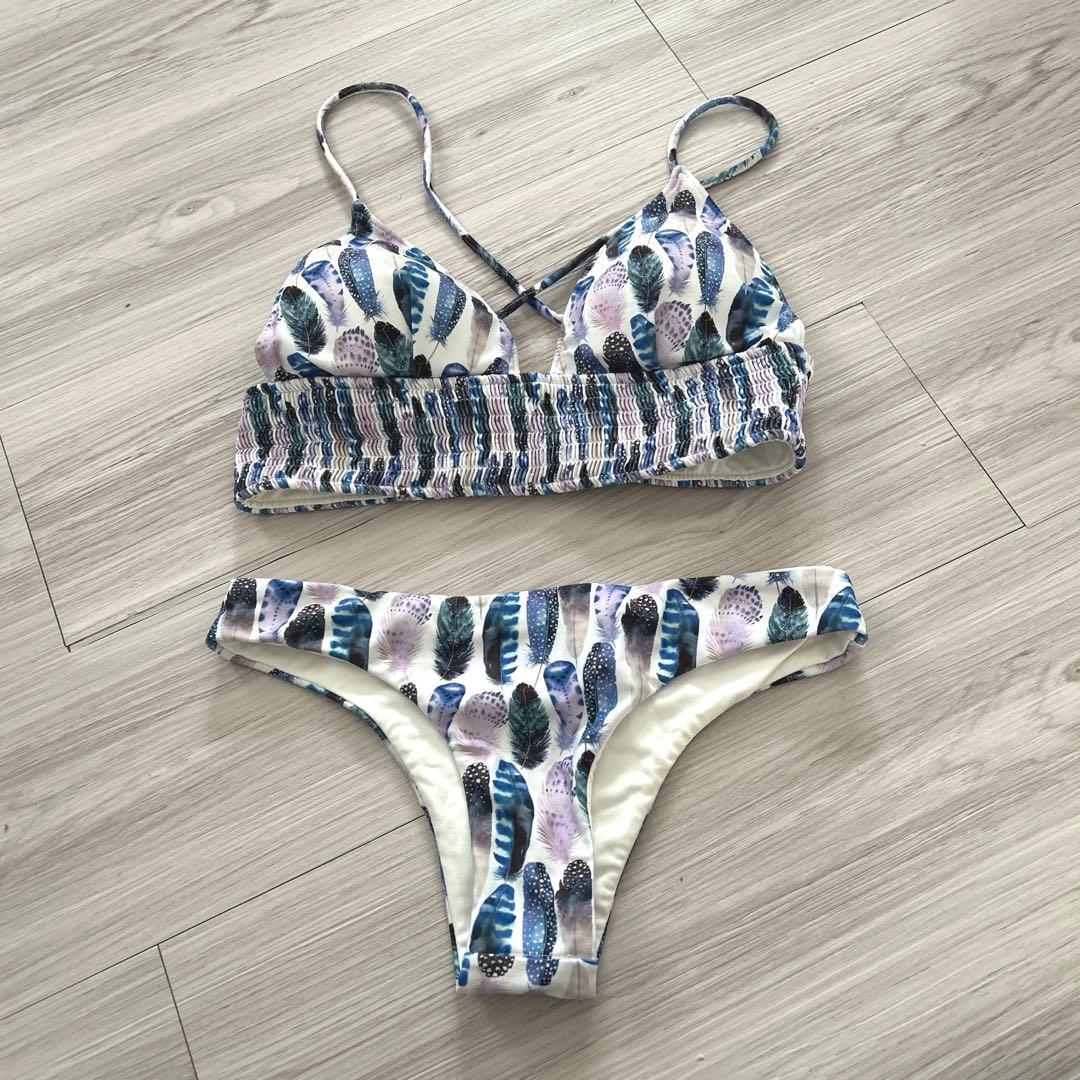 当日発送 ＊ALEXIA STAM＊ブラウンバタフライビキニTOPS