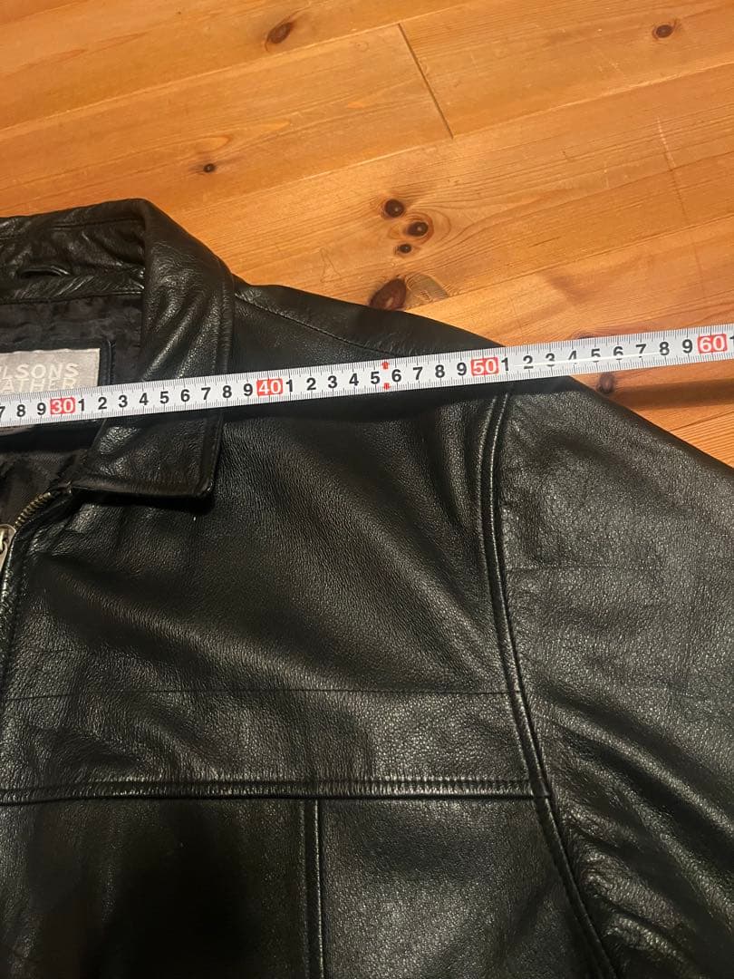 90s Wilson leather レザージャケット シングル ブラック 本革