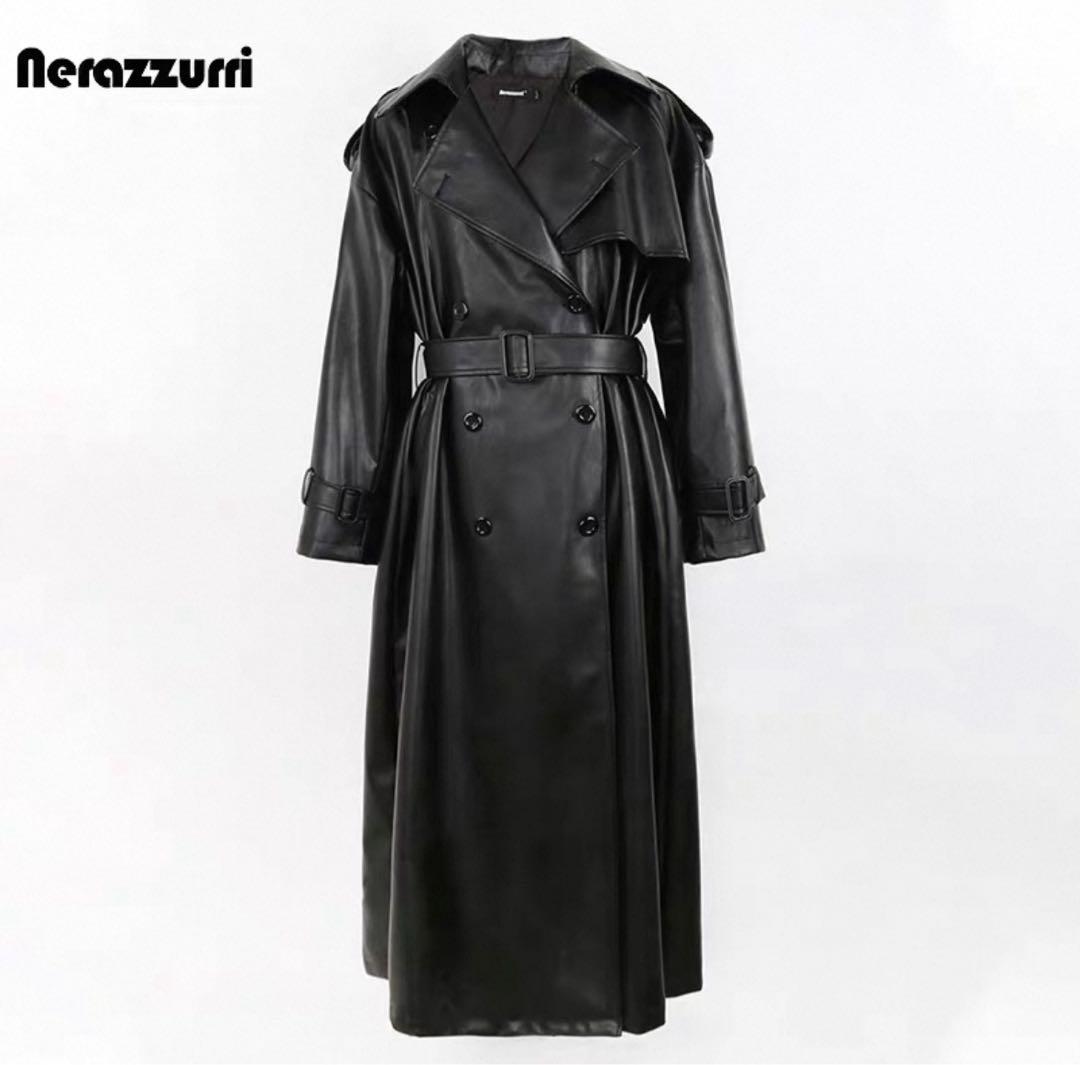 nerazzurri レザートレンチコート マキシ丈 PERSONSOUL - メルカリ