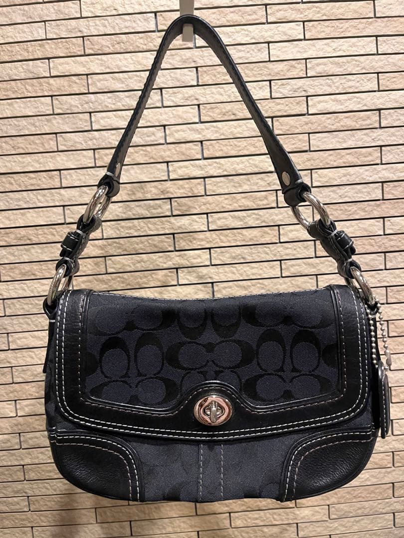 COACH】コーチ ワンショルダー シグネチャー ターンロック y2k バッグ