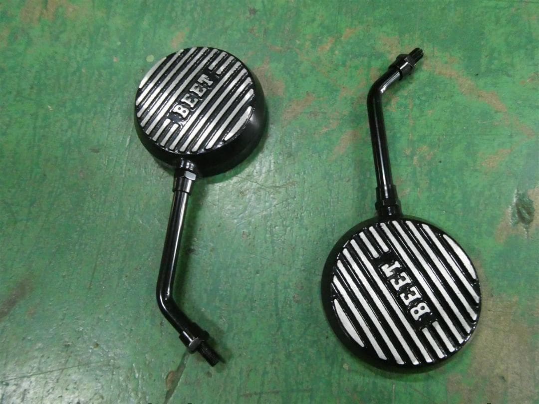 ロゴ有 アルフィンミラー ロング 汎用 10mm BEET キジマ - メルカリ