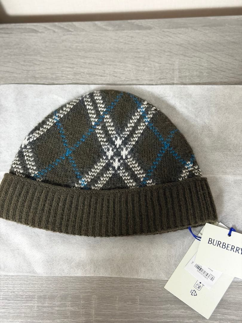 BURBERRY チェック柄 ニット帽 チェック ウールビーニー (サンドベージュ) - チルドレンズ | Burberry