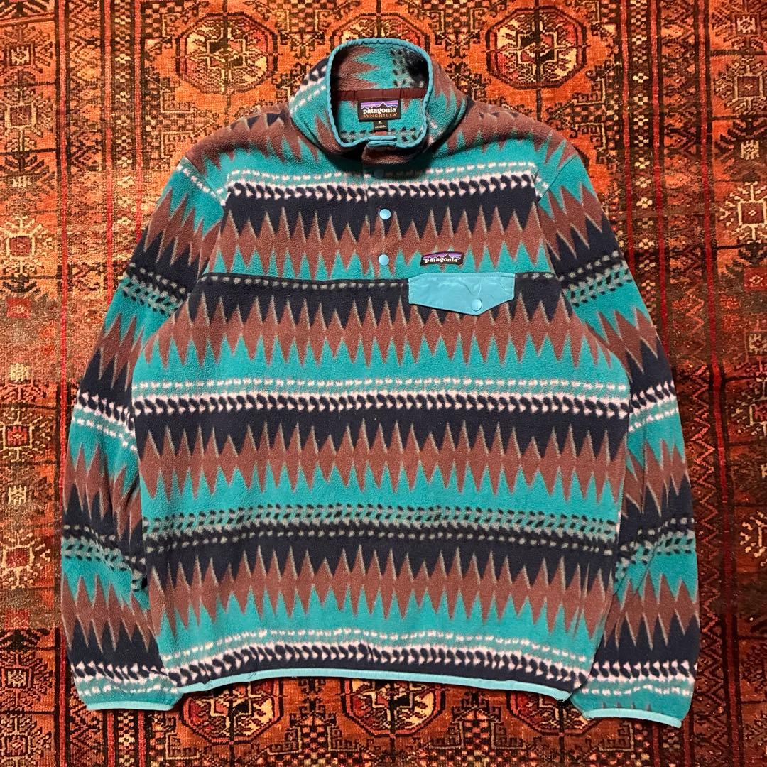 Patagonia シンチラスナップT ミネハハ パタゴニア 総柄 XL レアカラー！極上XL！90s パタゴニア シンチラスナップT ミネハハ USA