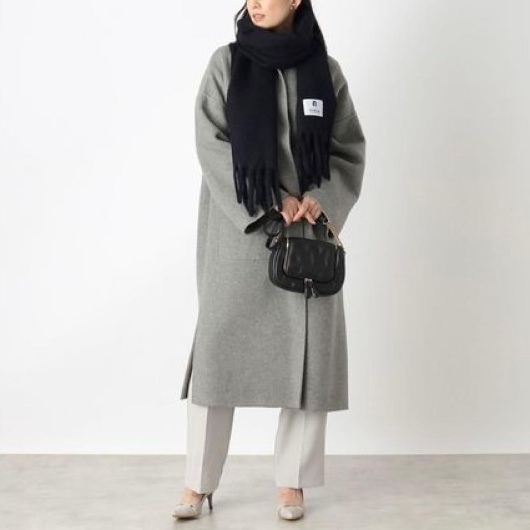 新品☆FURLA☆フルラB＆Wボリューム マフラー☆アルパカ ウール☆日本