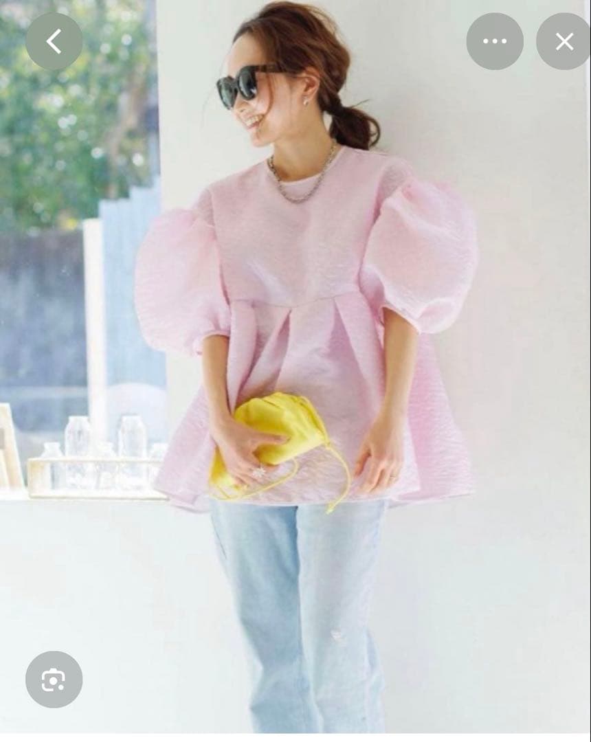 bluelea シルキージャガードブラウス ピンク ブルレア BLUELEA - メルカリ