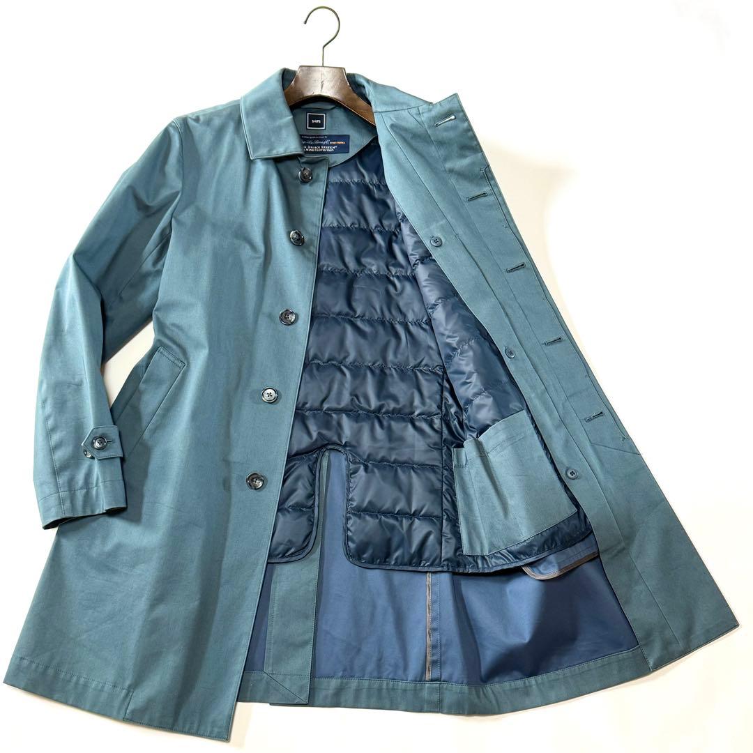 SHIPS ロロピアーナ 着脱可能 ダウンライナー付き コート 比翼 ミドル