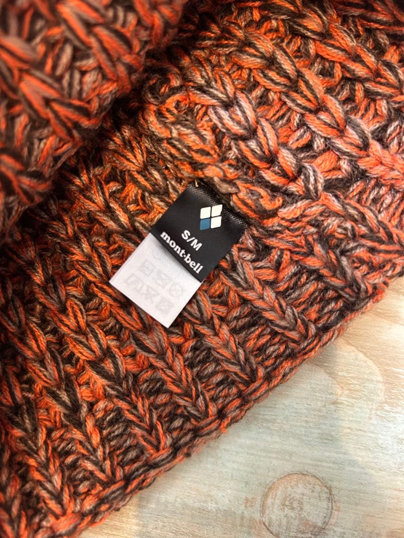mont-bell モンベル ニット帽 オレンジブラウン - メルカリ