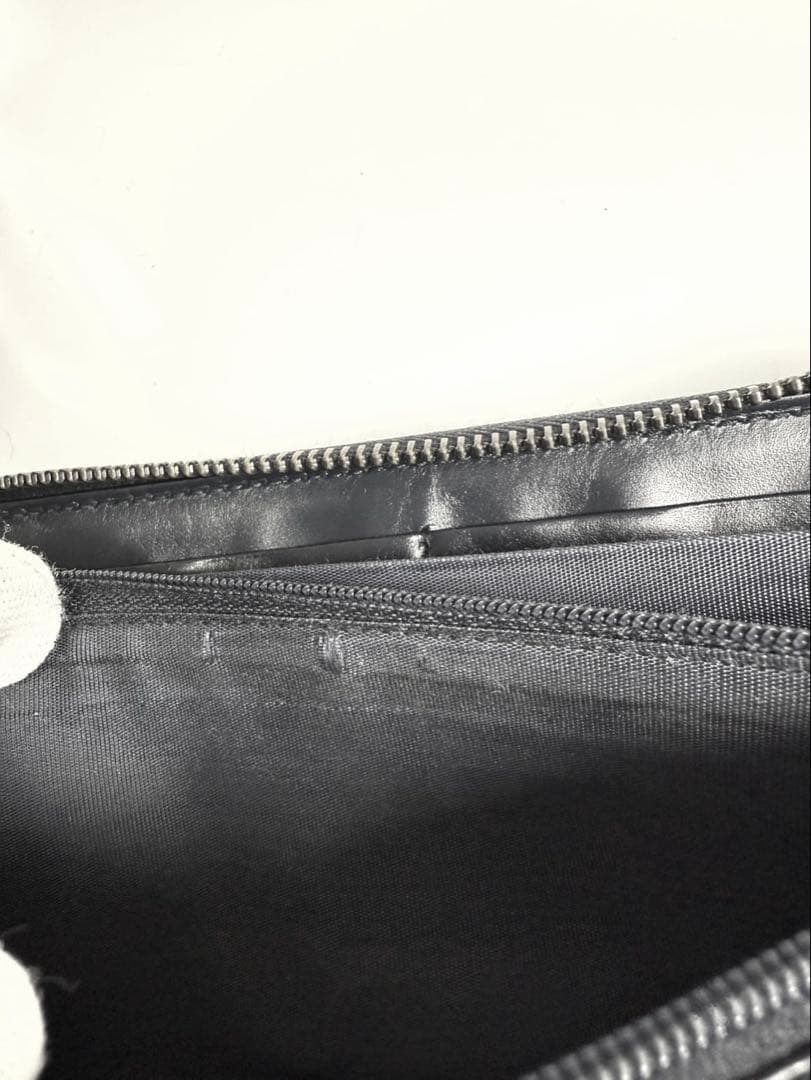 美品】GUCCI GG シマ ラウンドファスナー ネイビー人気のデザイン